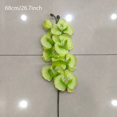 8 capete mari mătase flori artificiale ramură orhidee Phalaenopsis negru burgundă nunta decorațiuni pentru interior flori în ghivece orhidee en-gros
