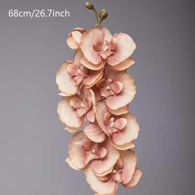 8 capete mari mătase flori artificiale ramură orhidee Phalaenopsis negru burgundă nunta decorațiuni pentru interior flori în ghivece orhidee en-gros