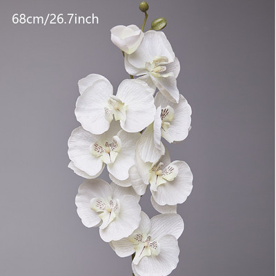 8 capete mari mătase flori artificiale ramură orhidee Phalaenopsis negru burgundă nunta decorațiuni pentru interior flori în ghivece orhidee en-gros