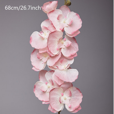 8 capete mari mătase flori artificiale ramură orhidee Phalaenopsis negru burgundă nunta decorațiuni pentru interior flori în ghivece orhidee en-gros