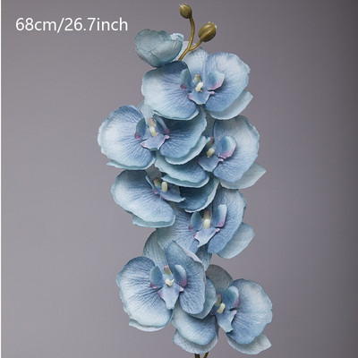 8 capete mari mătase flori artificiale ramură orhidee Phalaenopsis negru burgundă nunta decorațiuni pentru interior flori în ghivece orhidee en-gros
