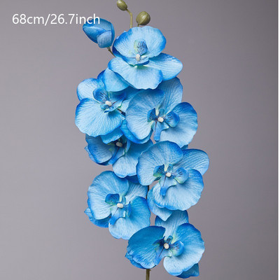 8 capete mari mătase flori artificiale ramură orhidee Phalaenopsis negru burgundă nunta decorațiuni pentru interior flori în ghivece orhidee en-gros