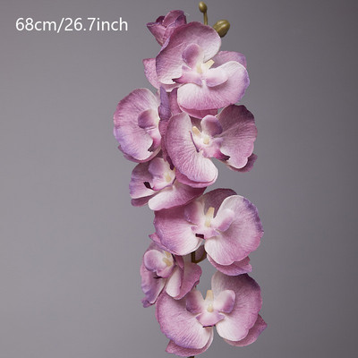 8 capete mari mătase flori artificiale ramură orhidee Phalaenopsis negru burgundă nunta decorațiuni pentru interior flori în ghivece orhidee en-gros