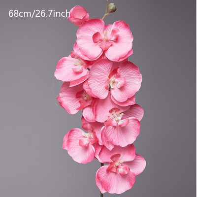 8 capete mari mătase flori artificiale ramură orhidee Phalaenopsis negru burgundă nunta decorațiuni pentru interior flori în ghivece orhidee en-gros