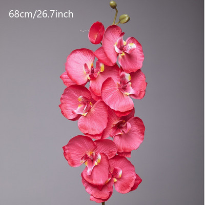 8 capete mari mătase flori artificiale ramură orhidee Phalaenopsis negru burgundă nunta decorațiuni pentru interior flori în ghivece orhidee en-gros