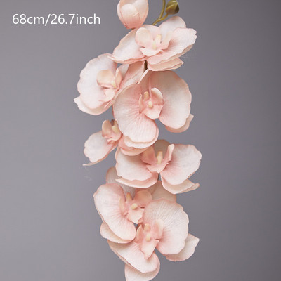 8 capete mari mătase flori artificiale ramură orhidee Phalaenopsis negru burgundă nunta decorațiuni pentru interior flori în ghivece orhidee en-gros
