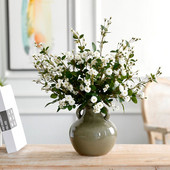 1Gb balts pastorālais dārzs Sīka rožu zīda mākslīgie ziedi Dzīvojamās istabas apdare Modernā stila dekoratīvā