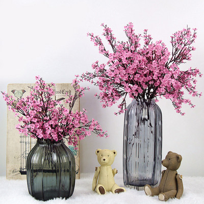Fehér művirágok cseresznyevirágok gypsophila hamis növények barkácsolás esküvői csokor vázák otthoni dekorációhoz Faux karácsonyi ág