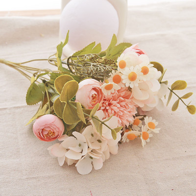 Roos Kunstsiidist lilled Väljalõigete album päevalill jõulupulmapeo kimp vaasile Kodupulmade sõbrapäeva kaunistus