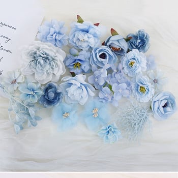 1 чанта Европейски изкуствени цветя за домашна стая Декор Сватбена украса Направи си сам Аксесоари за коса Корсаж Занаятчийски комплект Фалшиви цветя