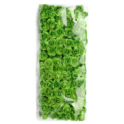 144 de bucăți fals mini buchet de flori de trandafir din hârtie artificială pentru decorarea nunții artizanat DIY Scrapbooking coroană artizanală