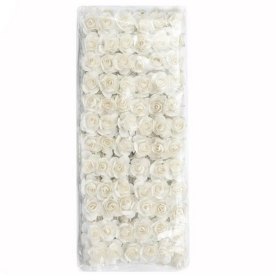 144 de bucăți fals mini buchet de flori de trandafir din hârtie artificială pentru decorarea nunții artizanat DIY Scrapbooking coroană artizanală