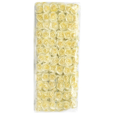 144 de bucăți fals mini buchet de flori de trandafir din hârtie artificială pentru decorarea nunții artizanat DIY Scrapbooking coroană artizanală