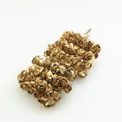 144 de bucăți fals mini buchet de flori de trandafir din hârtie artificială pentru decorarea nunții artizanat DIY Scrapbooking coroană artizanală