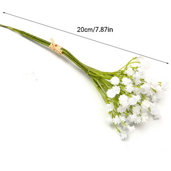 20cm Λευκά Gypsophila Τεχνητά Λουλούδια Διακόσμηση Γάμου DIY Μπουκέτο Σύνθεση Πλαστική Βρεφική Αναπνοή Fake Flower Διακόσμηση σπιτιού