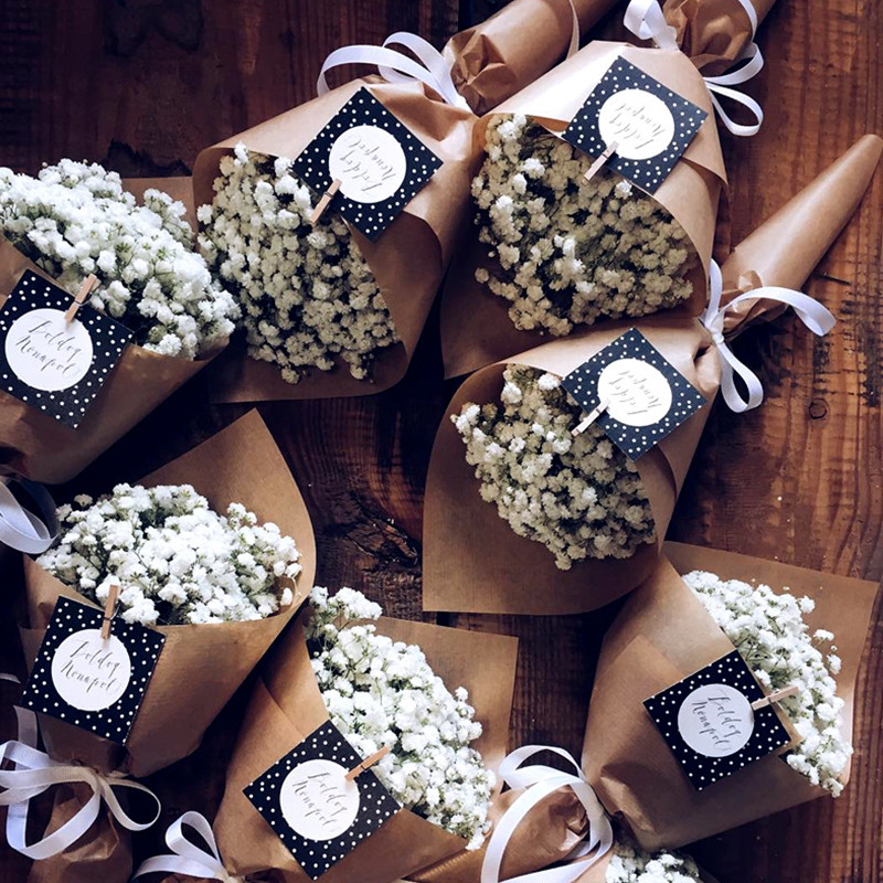 20 cm baltos gipsofilinės dirbtinės gėlės Vestuvių puokštės „pasidaryk pats“ dekoravimo kompozicija, plastikinis kūdikių kvėpavimas netikrų gėlių namų dekoras