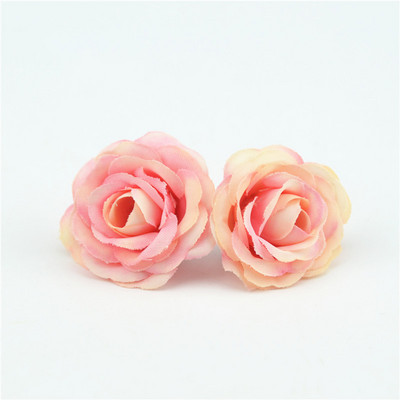 10db 2,5 cm-es mini rózsaszövet Művirág Esküvőre Otthoni szoba dekoráció Házassági cipők Kalapok Kiegészítők Selyemvirág