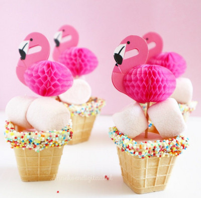 1Set Flamingo Cake Cupcake Topper dzimšanas dienas kāzu ballītes kūkas dekorācijas Flamingo Topper Hawaii Beach Party dekors