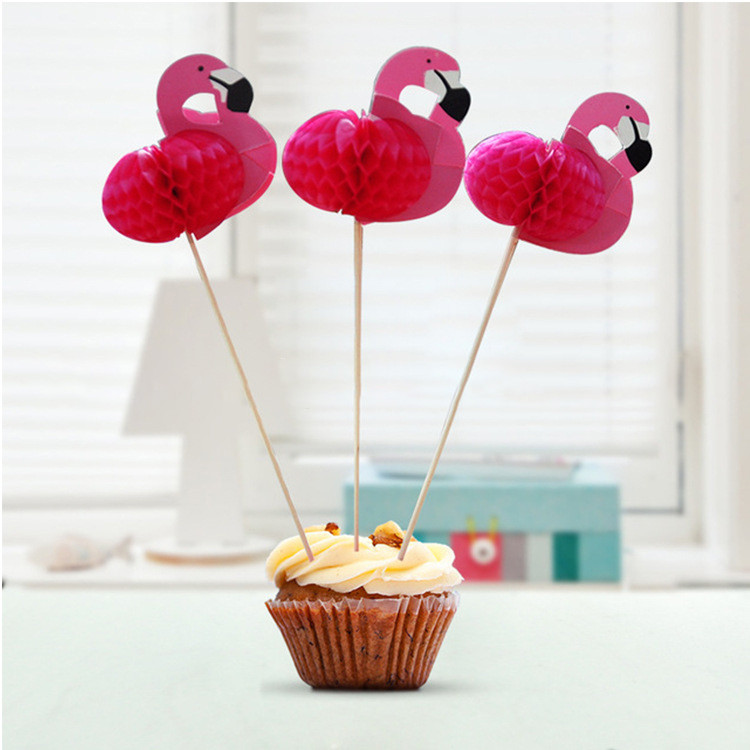 1 set Flamingo Cake Cupcake Topper Ziua Nașterii Nunta Decoratiuni Tort Flamingo Topper Hawaii Beach Decor Party