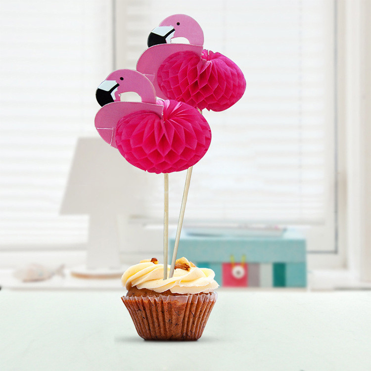 1 set Flamingo Cake Cupcake Topper Ziua Nașterii Nunta Decoratiuni Tort Flamingo Topper Hawaii Beach Decor Party
