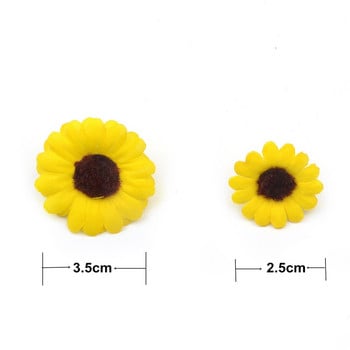 30 τμχ Mini Silk Sunflower Artificial Flower Head for Wedding Party Decoration DIY Scrapbooking Wreath Craft Fake Flowers