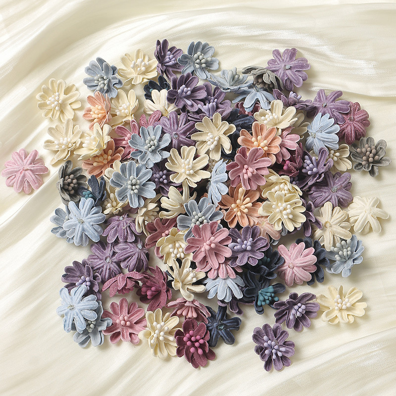 Mini mākslīgie ziedi, margrietiņas galvas kāzas, mājas dekori, izgatavoti apģērbi, galvassegas, rokdarbi Aksesuāri Ziemassvētku ballītes noformējums, zieds