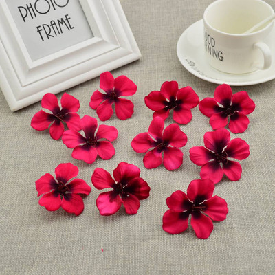 50 db Olcsó selyem rózsa fejű orchidea művirágok otthoni esküvői dekorációhoz kiegészítők Pompon Diy ajándék cseresznye kézimunka