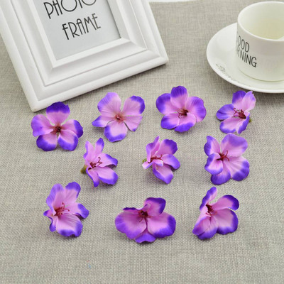 50 db Olcsó selyem rózsa fejű orchidea művirágok otthoni esküvői dekorációhoz kiegészítők Pompon Diy ajándék cseresznye kézimunka