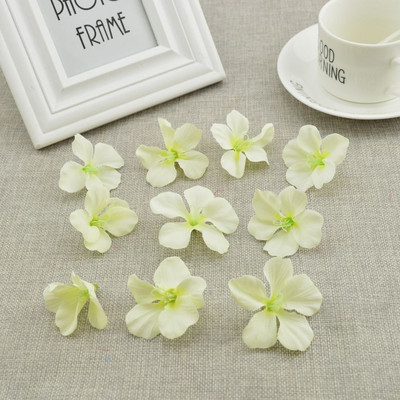 50 db Olcsó selyem rózsa fejű orchidea művirágok otthoni esküvői dekorációhoz kiegészítők Pompon Diy ajándék cseresznye kézimunka