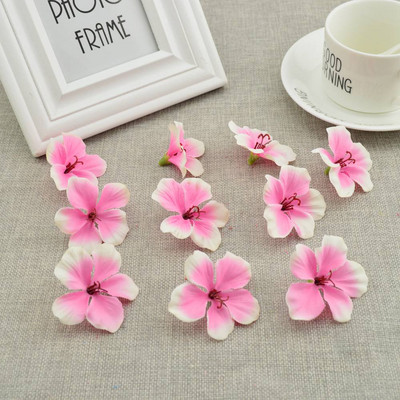 50 db Olcsó selyem rózsa fejű orchidea művirágok otthoni esküvői dekorációhoz kiegészítők Pompon Diy ajándék cseresznye kézimunka