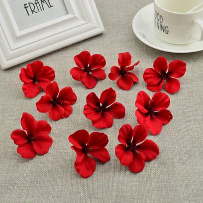 50 db Olcsó selyem rózsa fejű orchidea művirágok otthoni esküvői dekorációhoz kiegészítők Pompon Diy ajándék cseresznye kézimunka