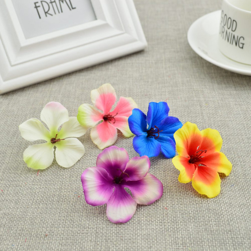 50 db Olcsó selyem rózsa fejű orchidea művirágok otthoni esküvői dekorációhoz kiegészítők Pompon Diy ajándék cseresznye kézimunka