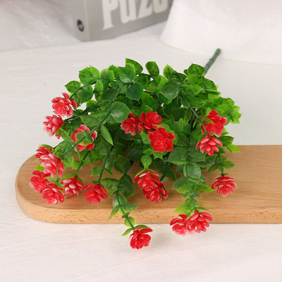 Mākslīgie ziedi 33cm Eucalyptus Pentaphyllum pušķis kāzu ballītes baznīcas dekorēšana Lauku mājas iekštelpu un āra dekorēšana