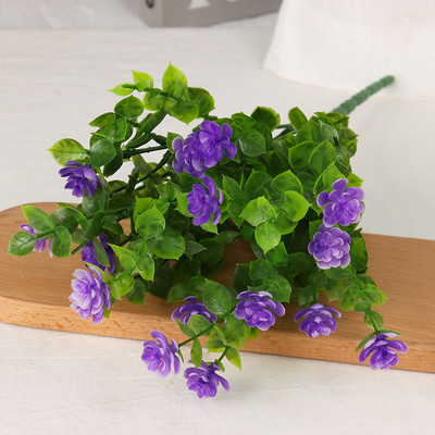 Mākslīgie ziedi 33cm Eucalyptus Pentaphyllum pušķis kāzu ballītes baznīcas dekorēšana Lauku mājas iekštelpu un āra dekorēšana