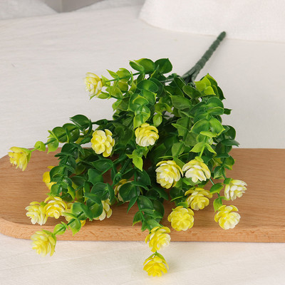 Mākslīgie ziedi 33cm Eucalyptus Pentaphyllum pušķis kāzu ballītes baznīcas dekorēšana Lauku mājas iekštelpu un āra dekorēšana