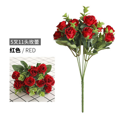 Frumoși trandafiri de hortensie Flori artificiale pentru decorațiuni de nuntă acasă Buchet de toamnă de înaltă calitate Mousse Bujor Floare falsă