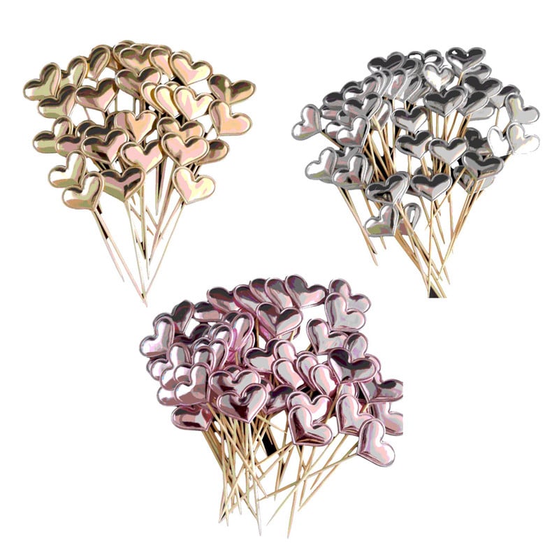 50 de bucăți colorate pentru tort, coroană, stea, inimă, pentru cupcake, suplimente pentru petreceri de la mulți ani, decorațiuni pentru baby shower, petrecere de nuntă