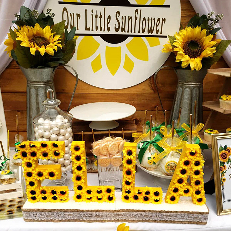 50/100db 4,5 cm-es mini művirág selyem napraforgó fej barkács koszorú scrapbooking ajándékdoboz sárga mesterséges százszorszép fej