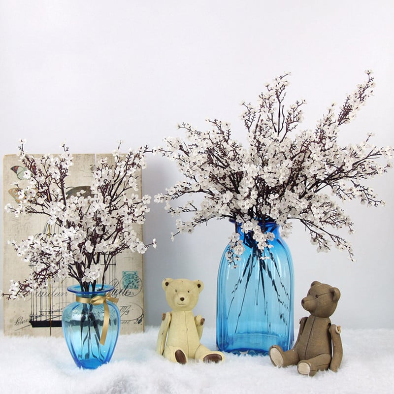 Flori de cireș Flori artificiale Respirația bebelușului Gypsophila Flori false DIY Decorare nuntă Buchet de acasă Ramă de flori artificiale