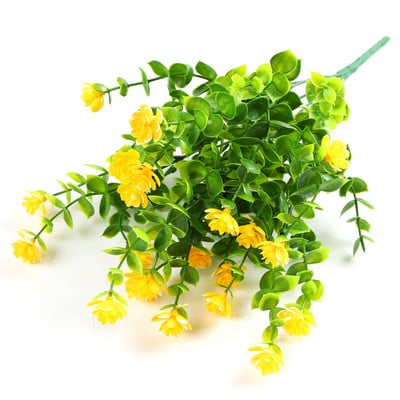 Ψεύτικα τεχνητά λουλούδια εξωτερικού χώρου για διακόσμηση Ανθεκτικά στην υπεριώδη ακτινοβολία No Fade Faux Πλαστικά φυτά Παράθυρο βεράντας κήπου Τραπέζι γραφείου κουζίνας