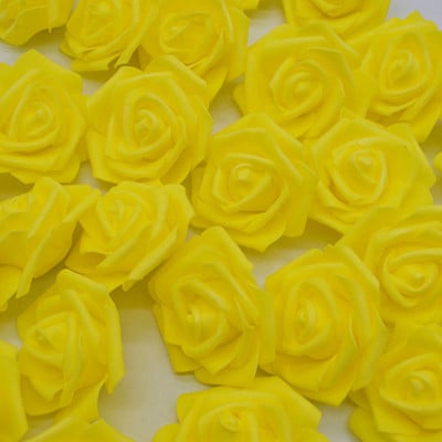 6 cm Trandafiri de nuntă Spumă Flori artificiale de trandafir Coroană de cap Flori decorative DIY Scrapbooking Artizanat Artizanat 20/50 buc