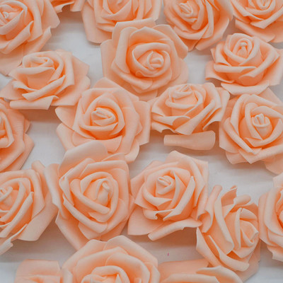 6 cm Trandafiri de nuntă Spumă Flori artificiale de trandafir Coroană de cap Flori decorative DIY Scrapbooking Artizanat Artizanat 20/50 buc