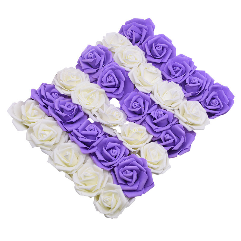 6 cm Trandafiri de nuntă Spumă Flori artificiale de trandafir Coroană de cap Flori decorative DIY Scrapbooking Artizanat Artizanat 20/50 buc