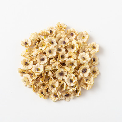 100 vienetų kalėdinės 3 cm margainės gėlės galvutės dirbtinės gėlės vestuvių vakarėlis Kalėdinis namų dekoravimas amatas netikrų gėlių dekoras