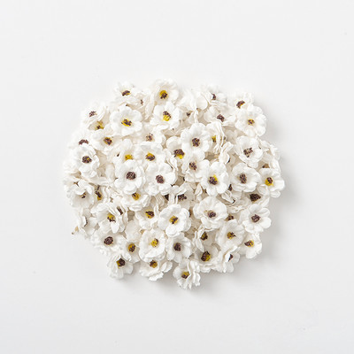 100 vienetų kalėdinės 3 cm margainės gėlės galvutės dirbtinės gėlės vestuvių vakarėlis Kalėdinis namų dekoravimas amatas netikrų gėlių dekoras