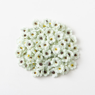 100 vienetų kalėdinės 3 cm margainės gėlės galvutės dirbtinės gėlės vestuvių vakarėlis Kalėdinis namų dekoravimas amatas netikrų gėlių dekoras