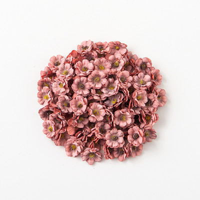 100 vienetų kalėdinės 3 cm margainės gėlės galvutės dirbtinės gėlės vestuvių vakarėlis Kalėdinis namų dekoravimas amatas netikrų gėlių dekoras