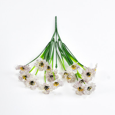 5 dakšas 18 galviņas mākslīgie ziedi, izturīgi pret UV stariem, neizbalējot mākslīgā plastmasa viltoti augi, izgatavoti mājas dārzā kāzu dekorēšana ārā