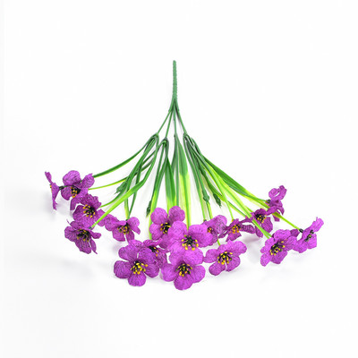 5 dakšas 18 galviņas mākslīgie ziedi, izturīgi pret UV stariem, neizbalējot mākslīgā plastmasa viltoti augi, izgatavoti mājas dārzā kāzu dekorēšana ārā