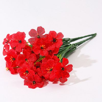 5 dakšas 18 galviņas mākslīgie ziedi, izturīgi pret UV stariem, neizbalējot mākslīgā plastmasa viltoti augi, izgatavoti mājas dārzā kāzu dekorēšana ārā